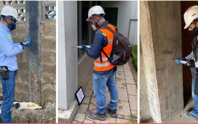 Ensayo al concreto con equipo esclerometro